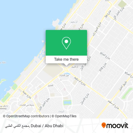 مجمع الكمي الطبي map