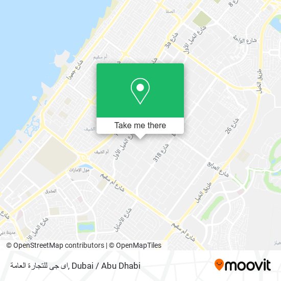 اى جى للتجارة العامة map