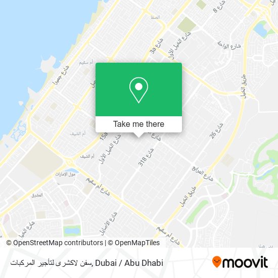 سفن لاكشرى لتأجير المركبات map