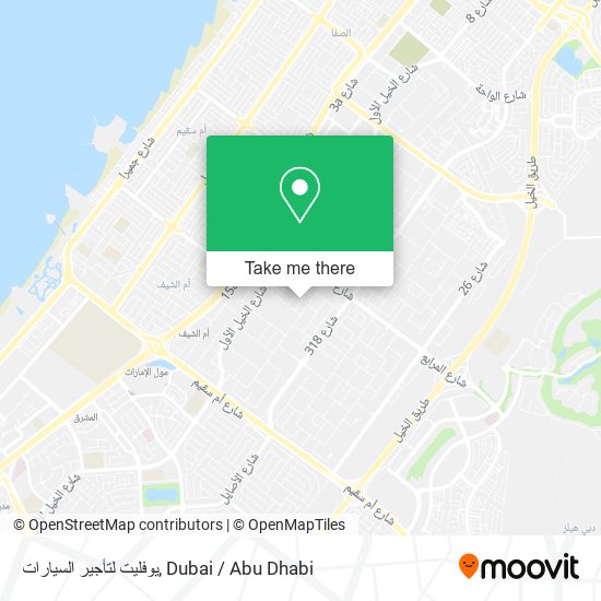 يوفليت لتأجير السيارات map