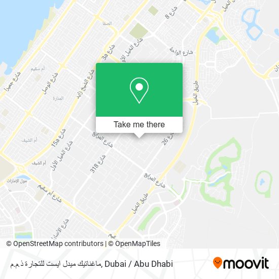 ماغناتيك ميدل ايست للتجارة ذ.م.م map