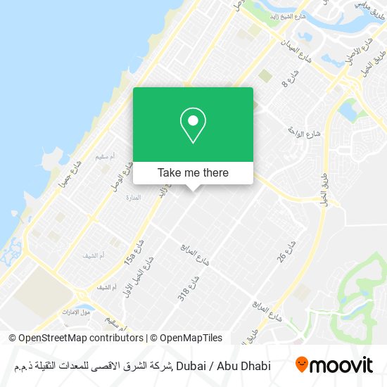 شركة الشرق الاقصى للمعدات الثقيلة ذ.م.م map