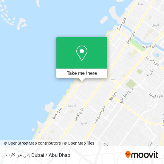 دبى هير كلوب map