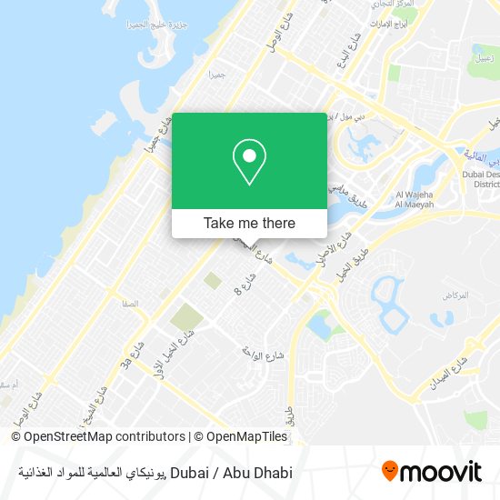 يونيكاي العالمية للمواد الغذائية map