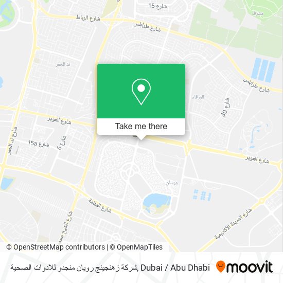 شركة زهنجينج رويان منجدو للادوات الصحية map