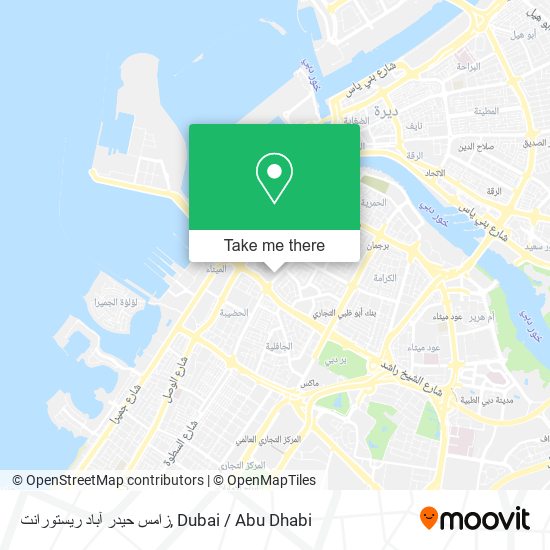 زامس حيدر آباد ريستورانت map