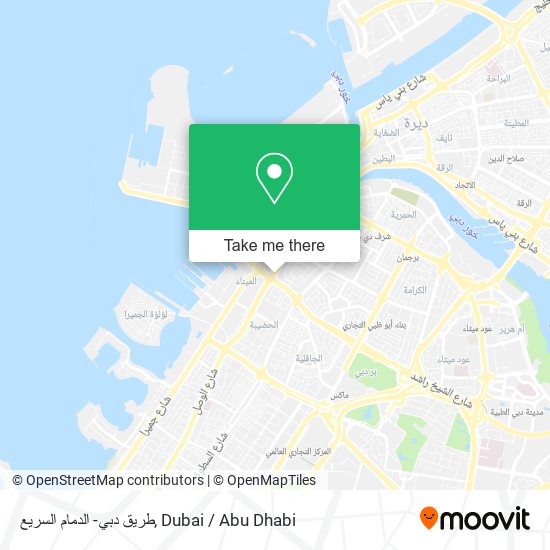 طريق دبي- الدمام السريع map