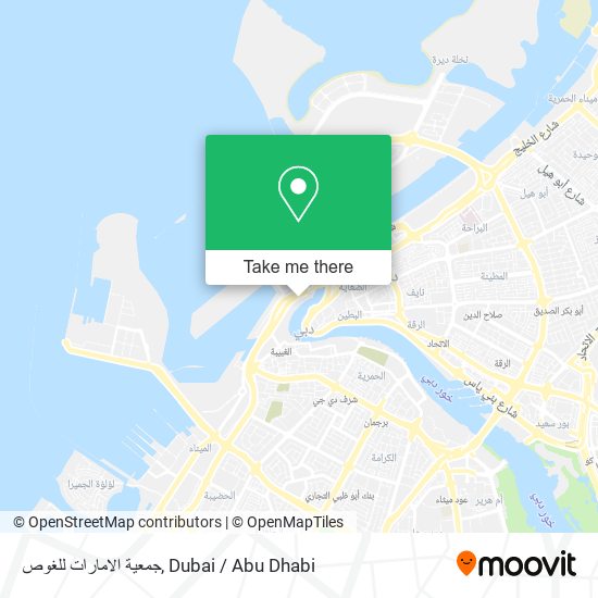 جمعية الامارات للغوص map