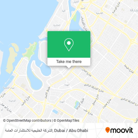 الشركة الخليجية للاستثمارات العامة map