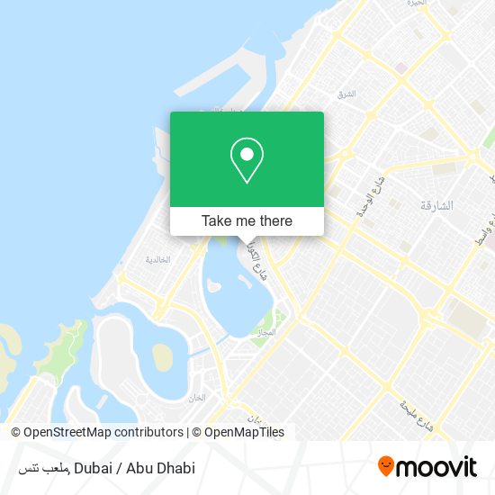 ملعب تنس map