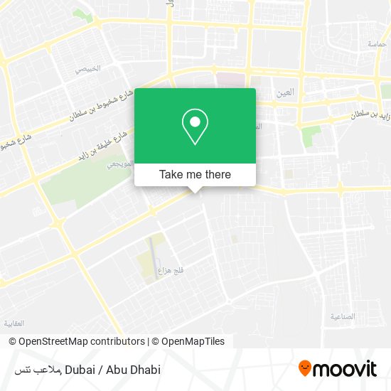 ملاعب تنس map