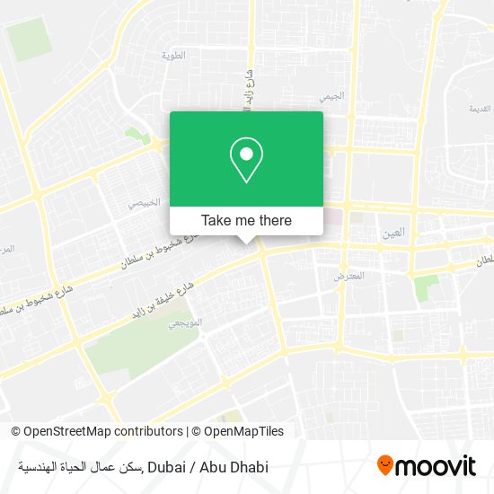 سكن عمال الحياة الهندسية map