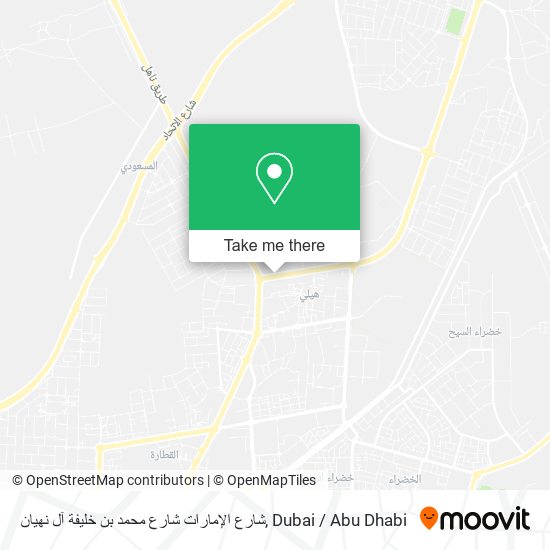 شارع الإمارات شارع محمد بن خليفة آل نهيان map