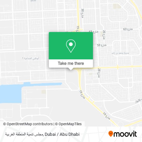 مجلس تنمية المنطقة الغربية map