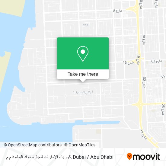 كوريا والإمارات لتجارة مواد البناء ذ م م map