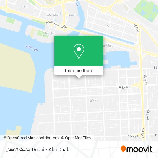 ساعات الاختبار map
