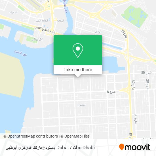 مستودع فارنك المركزي أبوظبي map