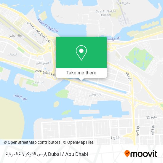 فونس الشوكولاتة الحرفية map
