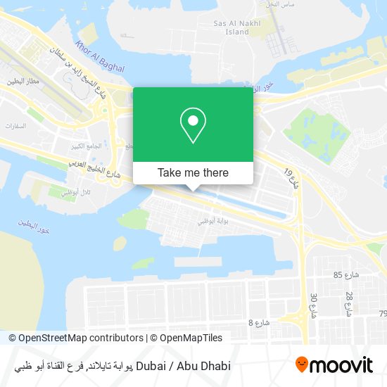 بوابة تايلاند, فرع القناة أبو ظبي map