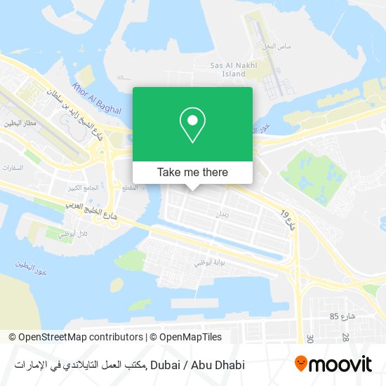 مكتب العمل التايلاندي في الإمارات map