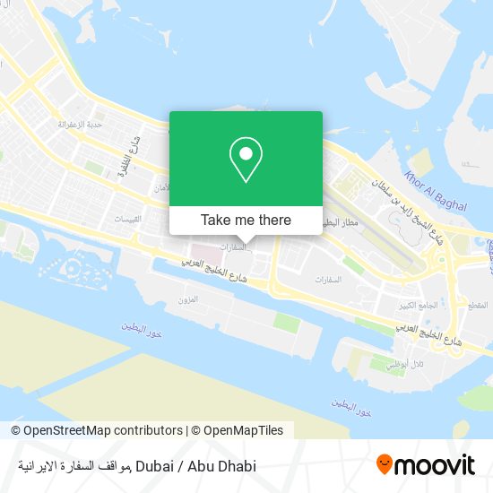 مواقف السفارة الايرانية map