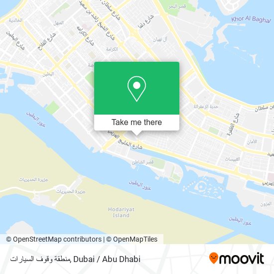 منطقة وقوف السيارات map