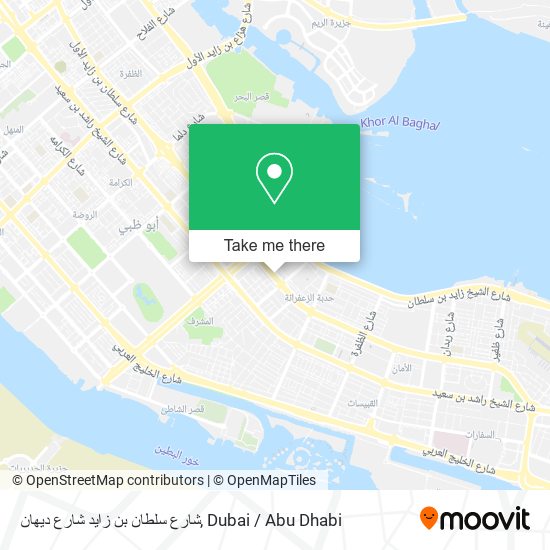 شارع سلطان بن زايد شارع ديهان map