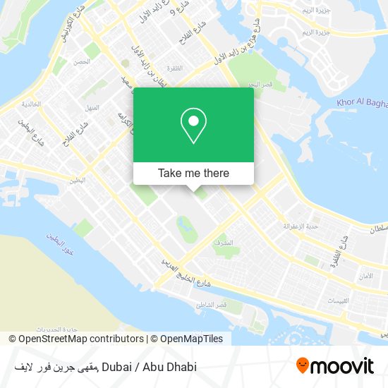 مقهى جرين فور لايف map