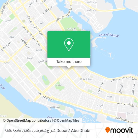 شارع شخبوط بن سلطان جامعة خليفة map