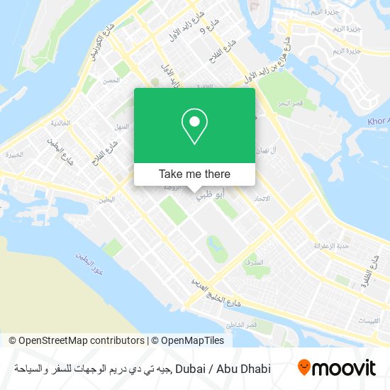 جيه تي دي دريم الوجهات للسفر والسياحة map