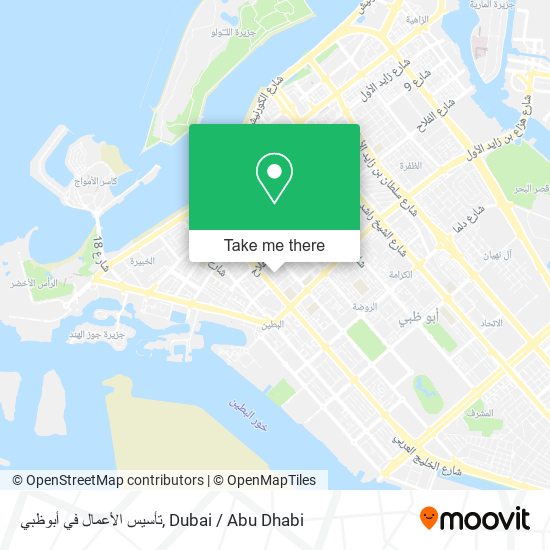 تأسيس الأعمال في أبوظبي map