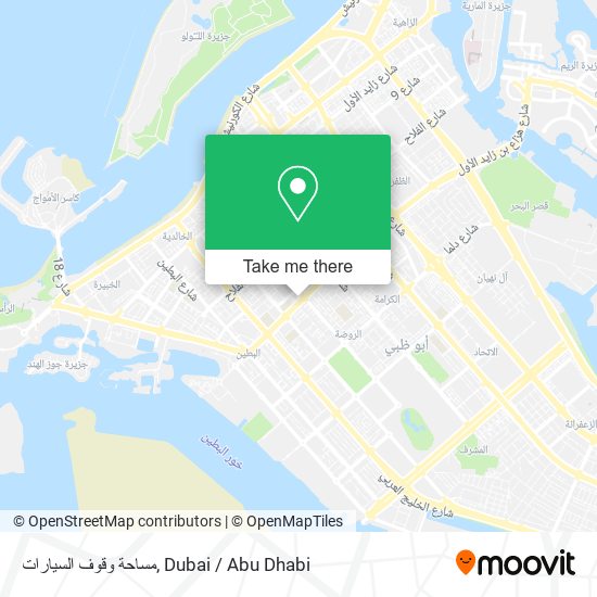 مساحة وقوف السيارات map