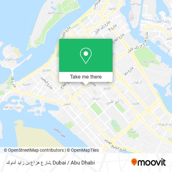 شارع هزاع بن زايد أدنوك map