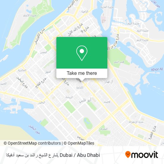 شارع الشيخ راشد بن سعيد أدفيكا map