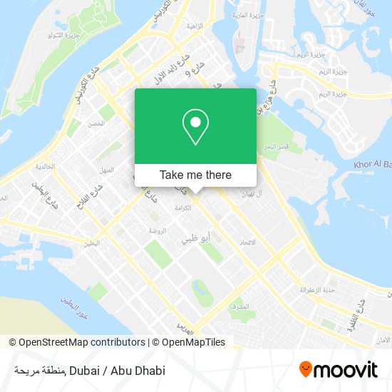 منطقة مريحة map