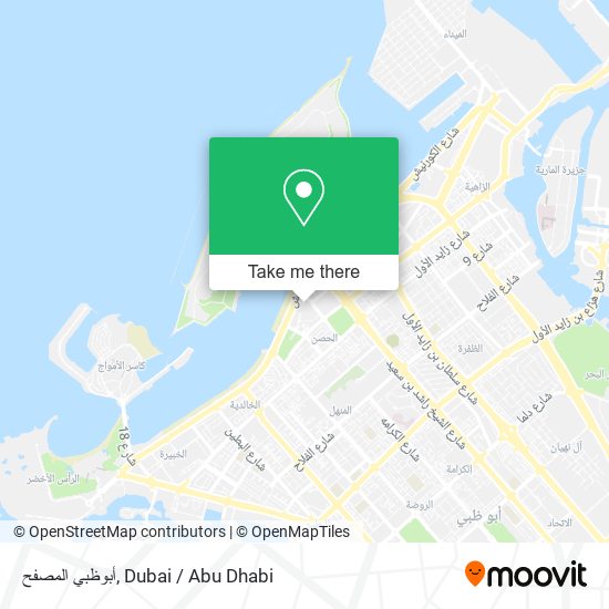 أبوظبي المصفح map