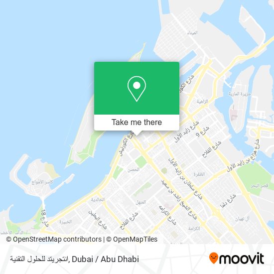 انتجريتد للحلول التقنية map