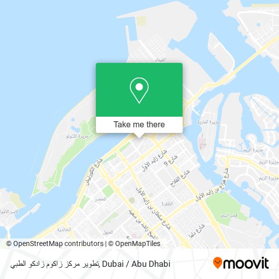 تطوير مركز زاكوم زادكو الطبي map