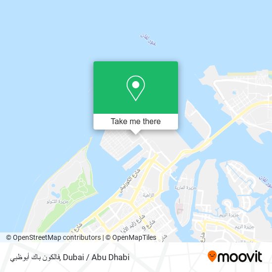 فالكون باك أبوظبي map