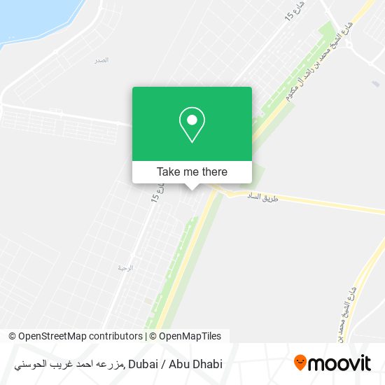 مزرعه احمد غريب الحوسني map