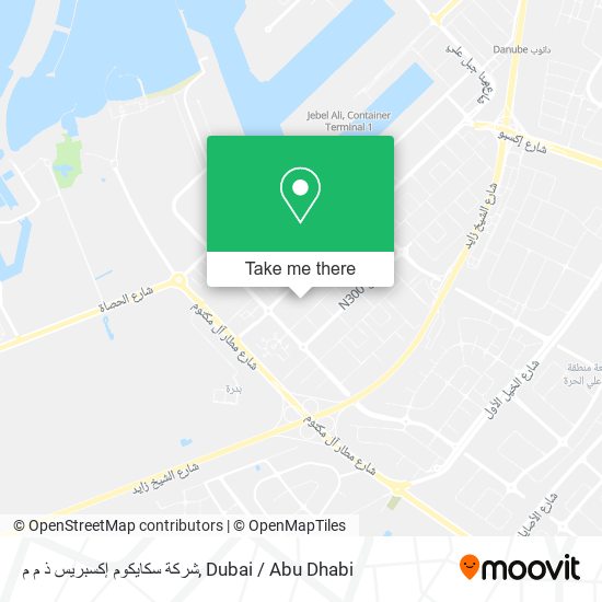 شركة سكايكوم إكسبريس ذ م م map