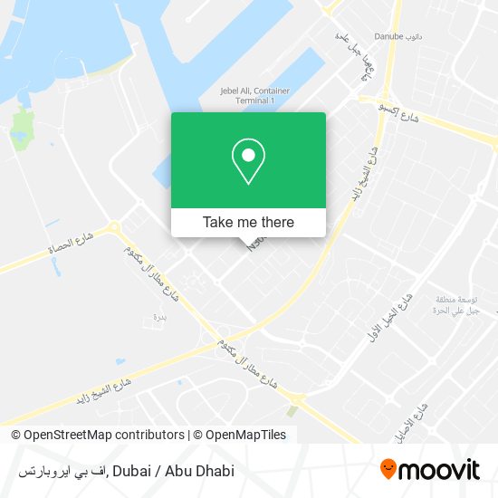 اف بي ايروبارتس map