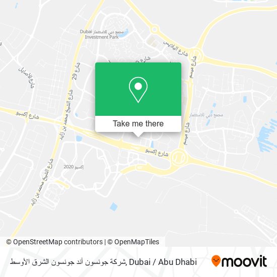 شركة جونسون آند جونسون الشرق الأوسط map
