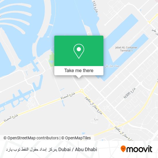 مركز إمداد حقول النفط توب يارد map