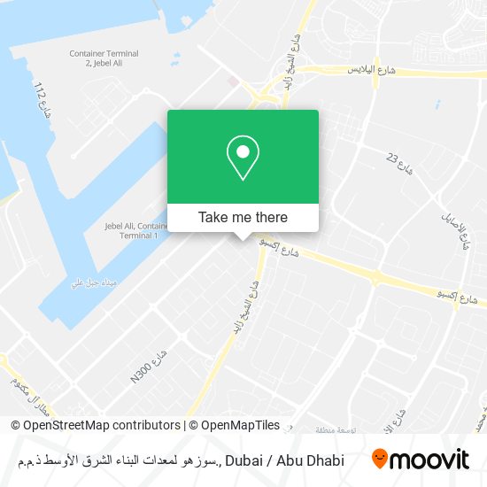 سوزهو لمعدات البناء الشرق الأوسط ذ.م.م. map