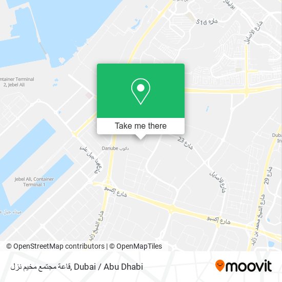 قاعة مجتمع مخيم نزل map