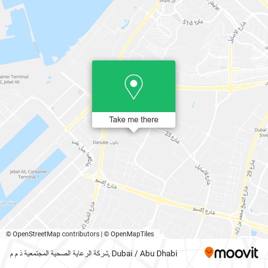 شركة الرعاية الصحية المجتمعية ذ م م map