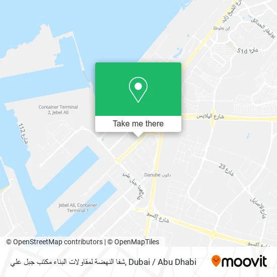 شفا النهضة لمقاولات البناء مكتب جبل علي map