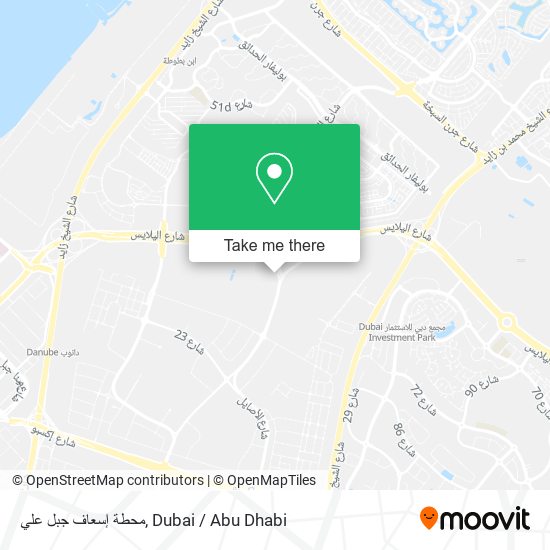 محطة إسعاف جبل علي map