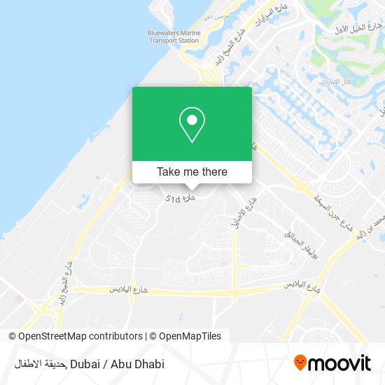 حديقة الاطفال map